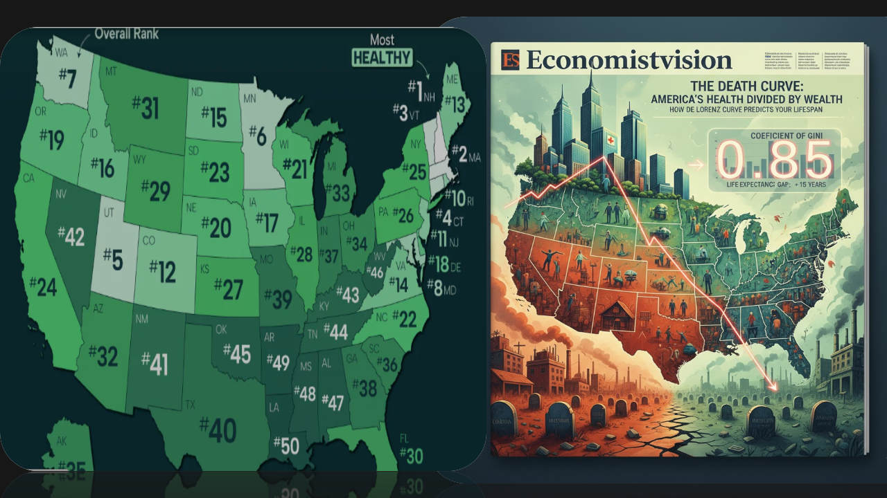 La Curva de la Muerte: Cómo la desigualdad económica está «asfixiando» la salud en los Estados Unidos