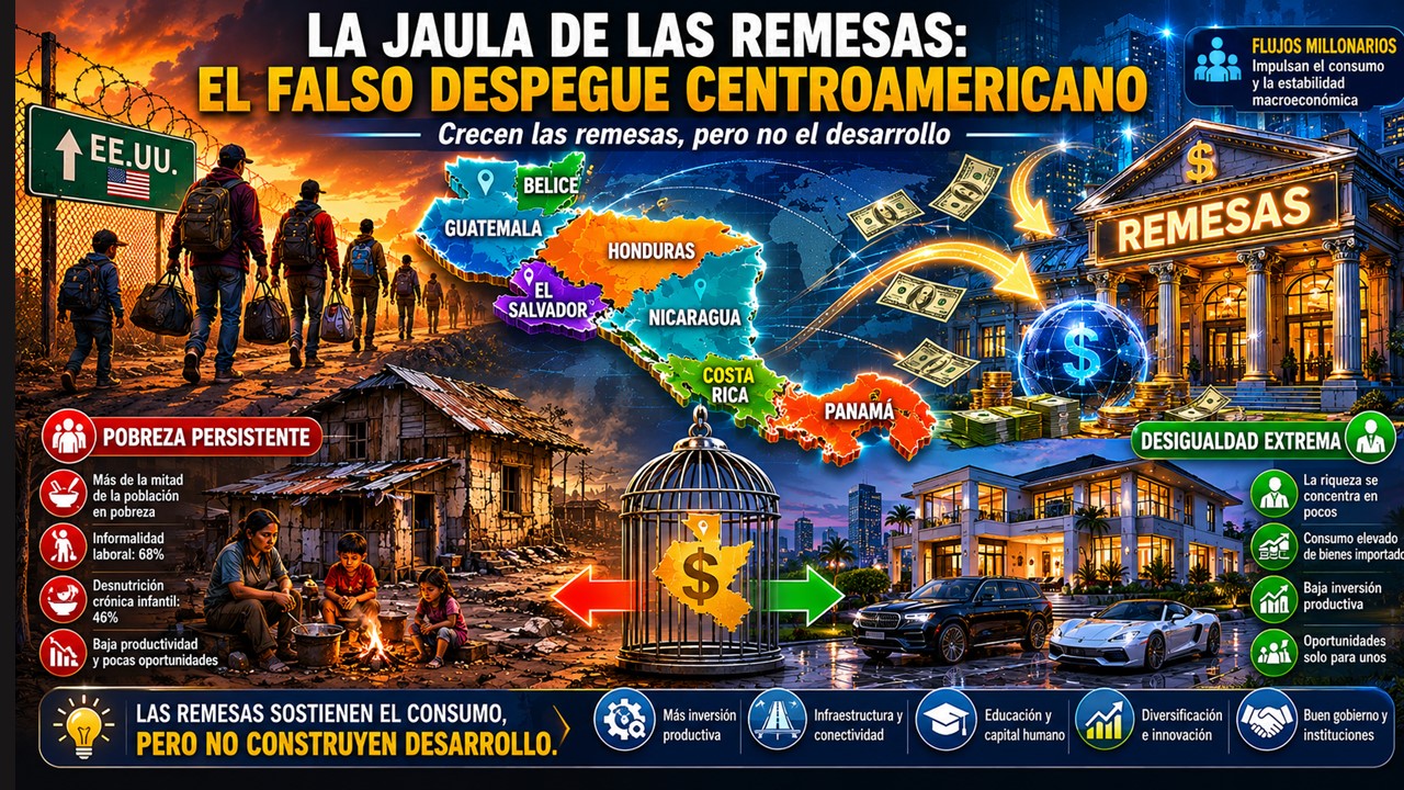 La jaula de las remesas: el «falso despegue centroamericano»